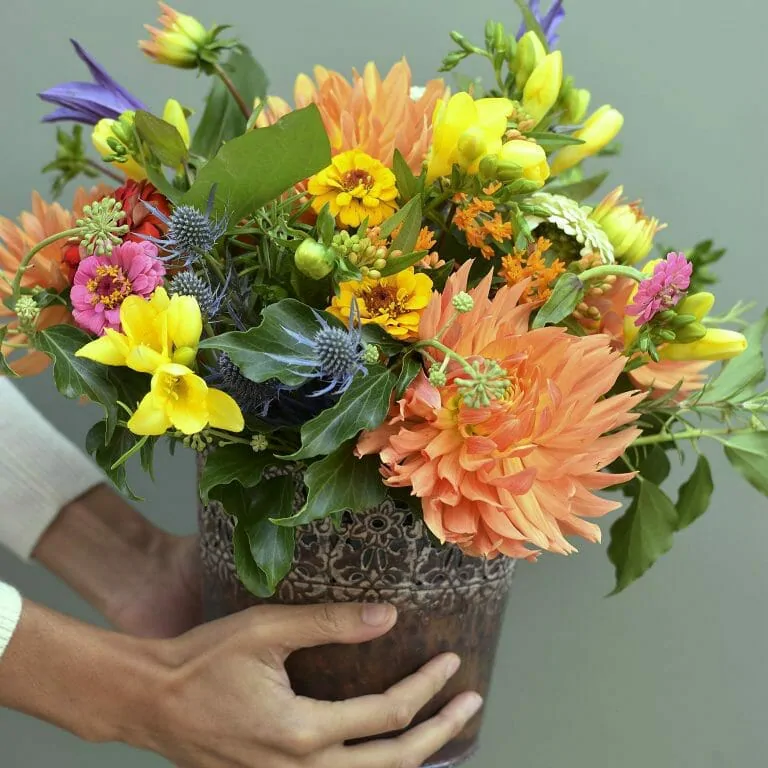 Bucket Of Flowers Kensington Flowers