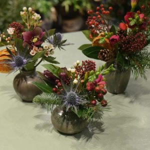 Luxury festive trio of pots, available to order from Kensington flowers London